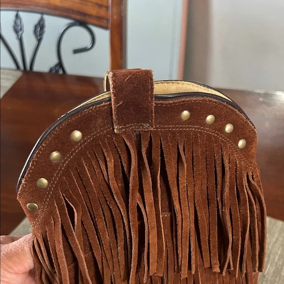 Shyanne Brown Suede Fringe Western Ankle Boots - Picture 9 of 9